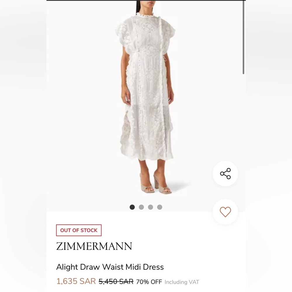 Slight draw waist midi dress